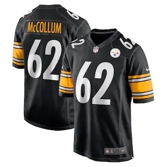 mens nike ryan mccollum black pittsburgh steelers game play